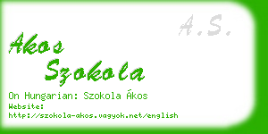 akos szokola business card